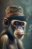 Placeholder: smoking monkey and it wear hat