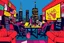 Placeholder: pop art pixels 1000 images cool degen mfer trade - retreat - strategise - repeat