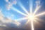 Placeholder: lightblue sky with little bright diamond and soft lihgt beam