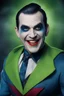 Placeholder: Bela Lugosi as Herman Munster Superman Joker, laughing, green hair - Blue eyes - full color - 32k, UHD, 1080p, 8 x 10, glossy professional quality digital photograph - dark foggy gradated background, historic, powerful, octane rendering, exquisite detail, 30 - megapixel, 4k, 85 - mm - lens, sharp - focus, intricately - detailed, long exposure time, f8, ISO 100, shutter - speed 1125, diffuse - back - lighting, ((skin details, high detailed skin texture)),