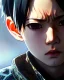 Placeholder: Detailed young anime boy crying, intricate details, full body portrait, keep head in frame, slight, black Japanese motif, concept art, highly detailed, digital painting, concept art, sharp focus, illustration, art by Yoji Shinkawa, WLOP and greg rutkowski and alphonse mucha and artgerm and yanjun Chen and Junji ito and Makoto Shinkai, HDR, octane render