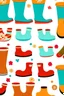 Placeholder: Design a toy package seamless fabric design patterns for a new ‘A crisper that can’t accommodate junk food’ brand named ‘pudding boots’