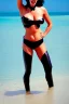 Placeholder: Catwoman on holiday in her batman bikini and toned