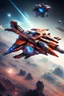 Placeholder: A combination of a super advanced space machine and a crazy Max fighter, super sporty, with color and nano technology