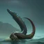 Placeholder: franz frazetta style,sea serpent