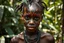 Placeholder: African youth with striking tribal makeup, inspired by Harlem Renaissance, ancestral roots, bold patterns. Tribal body painting, young, posing in the jungle. 8K, Shot with Canon EOS 6D and RF24-105mm F4 L IS USM (50mm) lens. F14AE, 1/25 second, +1EV, multi-segment, ISO100