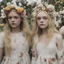 Placeholder: Elle fanning and dakota fanning as flowers, white, 1970s, hippies