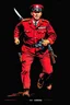 Placeholder: Cuban soldier(uniform and face based on racist steriotypes) running towards viewer, a knife i one hand, and a gun(barrel pointing at viewer) in the other. retro 1960's poster monochrome with white background