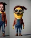 Placeholder: Female Minion toddler, steampunk, full body, red hair, leather jacket, dramatic lighting, hyper realistic