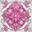 Placeholder: cartoon pink fantasy flower, top view, warcraft style