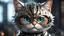 Placeholder: 1 only use metal to make cute cats,cyborg,(intricate details),hdr,(intricate details, hyperdetailed:1.2),cinematic shot,((Masterpiece, high quality, best quality, official art, beauty and aesthetics,detailed face,detailed eyes)),