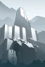 Placeholder: A cliff by the sea, greyscale
