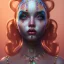 Placeholder: clown girl,beautiful real skin, symmetrical, curl hair, soft lighting, ultra detailed face, concept art, digital painting, looking into camera, octane render, art by artstation