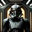 Placeholder: star wars bald male corellian pilot wearing gunmetal grey and black First Order TIE pilot armored flightsuit and helmet with gold trim inside the jedi temple, centered head and shoulders portrait, hyperdetailed, dynamic lighting, hyperdetailed background, 8k resolution, volumetric lighting, light skin, fully symmetric details