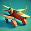 Placeholder: plane stylized 3d