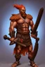 Placeholder: Zaprodan, the 'Thunder Drummer' is depicted as a short and stout man, thick and barrel-chested. His arms strong from swinging his hammer all day. His armor is blue steel, detailed in a deep orange color. He has a fire red Mohawk and beard. He wields a battle axe of great power. It has been lost for centuries. He is a god quick to laughter and celebrating, drinking ale and toasting to his mighty deeds with his allies