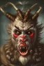 Placeholder: a Cray-Pas portrait of Krampus