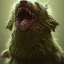 Placeholder: Dog, monster, green, horror, teeth, gore, blood, masterpiece, expert, 8K, hyperrealism, sharp focus, cinematic lighting