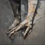 Placeholder: Minimal abstract oil paintings close up person limbs sinew and concrete fragments illuminated at night style of Justin Mortimer