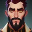 Placeholder: Portrait of a 35 year old handsome warlock