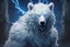 Placeholder: white bear in 8k solo leveling shadow artstyle, symbiote them, blue ice and thunder, neon effect, blue thunder, full body, apocalypse, intricate details, highly detailed, high details, detailed portrait, masterpiece,ultra detailed, ultra quality