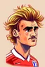 Placeholder: Antoine Griezmann French football player ,cartoon 2d