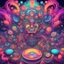 Placeholder: freestyle psychedelic freaks cartoon with djs and fractals 8k