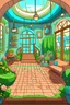 Placeholder: House interior design, cartoon style, garden --ar 9:11