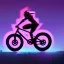 Placeholder: photo of a ninja riding a bike; in an alternate universe in tokyo; cyberpunk; realistic; rain; neon signs