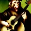 Placeholder: art by albrecht durer of a monkey playing a guitar