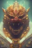 Placeholder: Furious rage, samurai mask, close-up, macro lens, centered camera, intricate details, small minutiae, tiny features, particulars, colorful, 8k, least ambient occlusion, volumetric lighting,