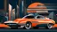 Placeholder: retro futurism style hustle and bustle, loop kick, deconstruct:23, colors of metallic orange and steel blue