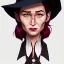 Placeholder: Portrait of a 30 year old witch like Renée Zellweger and Mary Poppins