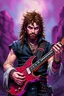 Placeholder: rockstar human bard 80s fantasy