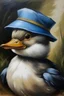 Placeholder: Old painting from a little duck with a Sailor hat