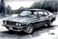 Placeholder: a modern, new ford capri metallic gray drawing water colour