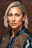 Placeholder: Portrait of Rhea Ripley as painted by Chuck Close
