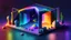 Placeholder: Hyperdetailed hyperrealistic isometric rainbow colored 5d AI CRATED infograhphic diorama of the universe led lighting
