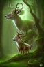 Placeholder: dream deer god druid deep forest green mystic