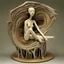 Placeholder: a surrealist sculpture made of driftwood by artist "Meret Oppenheim",by artist "Catrin Welz-Stein"