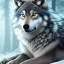 Placeholder: wolf, blue, masterpiece, expert, 8K, hyperrealism, sharp focus, cinematic lighting