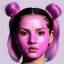 Placeholder: perfect symmetry,Rosalía artist, porcelain material skin mask on face, pink eyeliner, pigtails hair, gold, pink, geisha, led lights, fog, rain, latex, vibrant color, highly detailed, art stations, concept art, smooth, unreal engine 5, god rays, ray tracing, RTX, lumen lighting, ultra detail, volumetric lighting, 3d, finely drawn, high definition, high resolution.