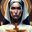 Placeholder: portrait of megan fox as a sultry nun, catholic, church, bible, christian, intricate, headshot, highly detailed, digital painting, artstation, concept art, sharp focus, cinematic lighting, illustration, art by artgerm and greg rutkowski, alphonse mucha, cgsociety