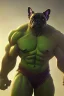 Placeholder: alien french bulldog musculature hulk body HD strong french bulldog hulk marvels Warcraft 64k