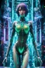 Placeholder: (masterpiece, best quality, highres:1.2), (intricate and beautiful:1.2), (detailed light:1.2), (colorful, front angle), up close futuristic matrix hologram , it's in the form of a 3D statue, emerged in the air, part of the hologram is a stunning anime female, dynamic action pose, emo, goth and dark theme, tight red dress(abstract art gallery background:1.3), (cinematic), ultra realistic kawai, mysterious look