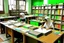 Placeholder: can you please generate an image of segregated learning facilities for girls and boys in an islamic country They will learn english and maths as well as everyday skills.. It should include sensory learning and use durable materials.