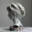Placeholder: simple marble sculpted hair