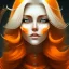 Placeholder: fantasy setting, woman, orange and white hair, wavy hair, freckles, ranger, more orange hair, more white hair,