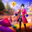 Placeholder: ringleader, Arthur Kulkov face shot, front, handsome, circus, male, Yamada Akihiro Fire Emblem, Russian, lisa Frank fantasy, detailed matte painting, 8k resolution, Golden hour, interesting detailed storybook fantasy