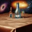 Placeholder: high-quality, fine-detail universe with milkyway in a bottle on a tablecloth, melted crayon drawing, artwork, 8k, intricate, detailed, illustration, brian froud, howard lyon, george grie, ben goossens, anna dittman, jeffrey robert, don marco